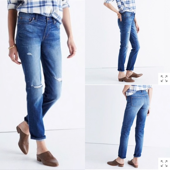 madewell Denim - Madewell  distressed  the slim boy jean size 28